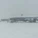 Snow storm on flight line