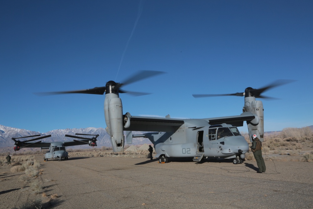 VMM-268 Supports Mountain Exercise 1-15 at Marine Corps Mountain Warfare Training Center Bridgeport, California