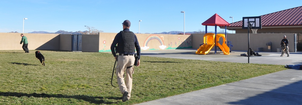 K-9 Endeavor: Officers demonstrate skills for elementary students