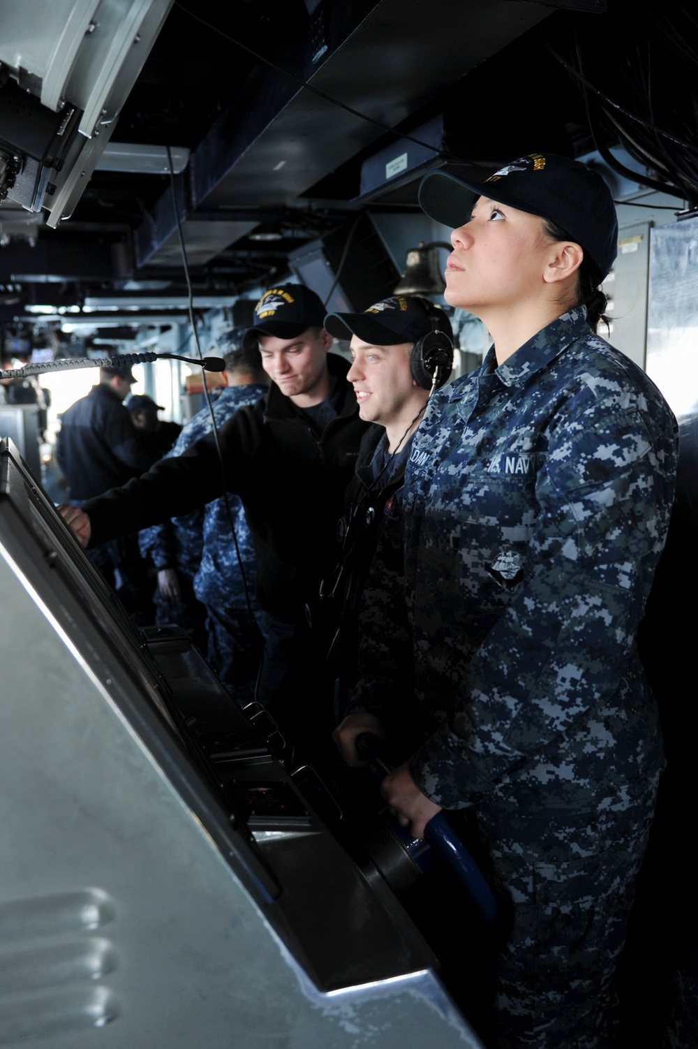 USS George H.W. Bush sailors at work