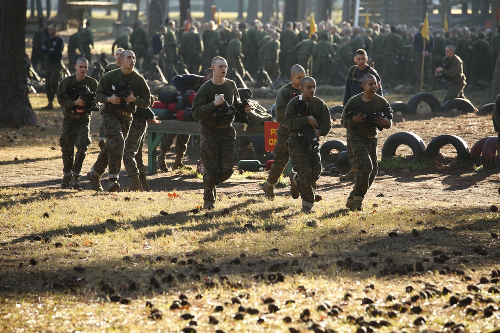 Photo Gallery: Marine recruits fight with pugil sticks, bayonet training on Parris Island
