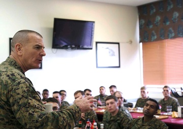 Sgt. Maj. Battaglia visits Okinawa Marines