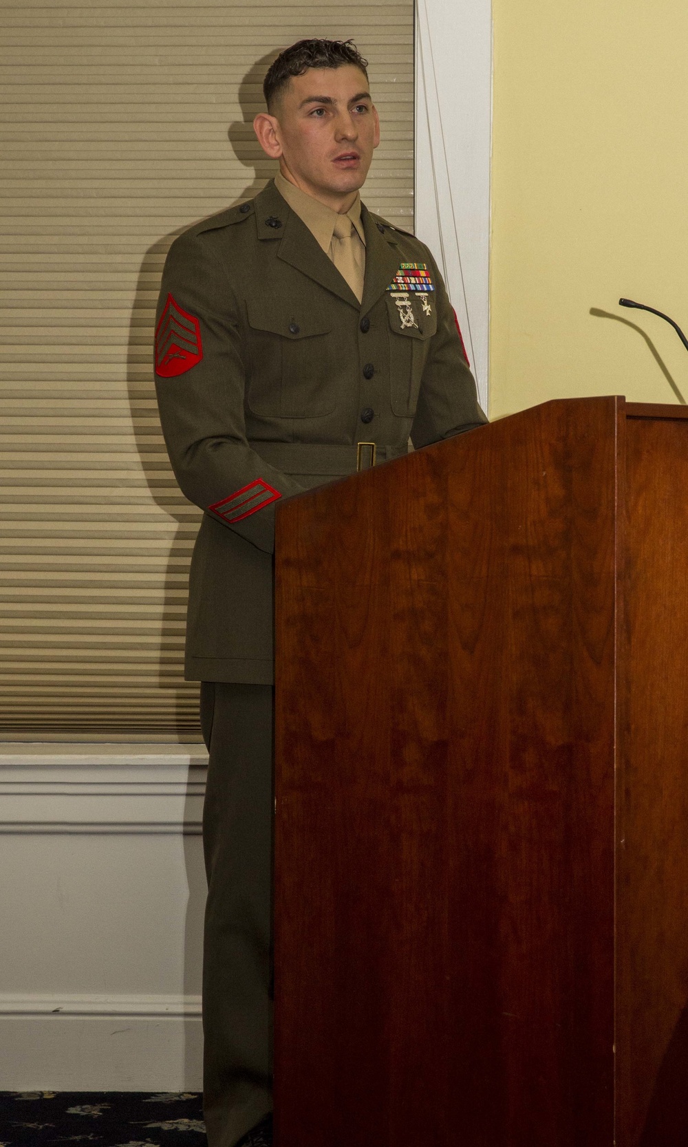 Sgt. Jacob Bublitz receives 2014 Service Member of the Year Award