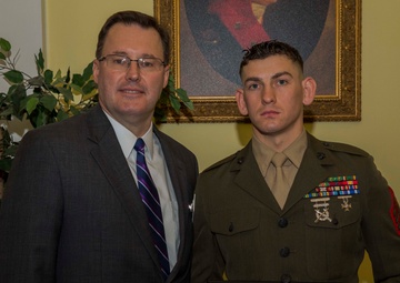 Sgt. Jacob Bublitz receives 2014 Service Member of the Year Award