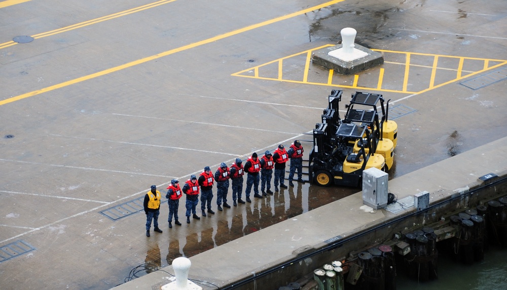 George H.W. Bush supporting maritime security operations, theater security cooperation efforts