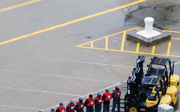 George H.W. Bush supporting maritime security operations, theater security cooperation efforts