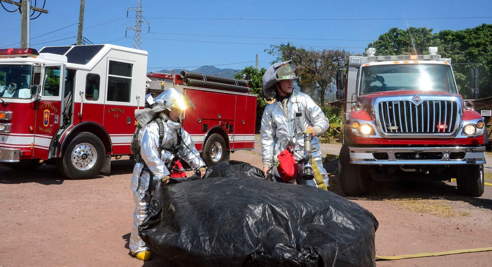 Firefighters take on hazmat training