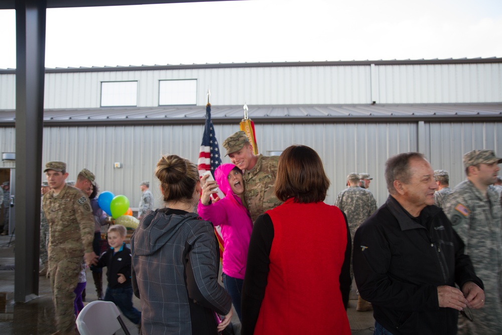 Family and friends gather to welcome Soldiers from the 787th Ordnance Company home from deployment