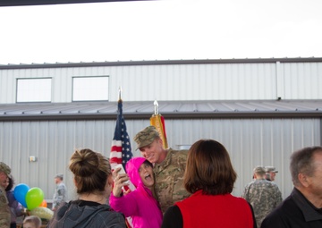 Family and friends gather to welcome Soldiers from the 787th Ordnance Company home from deployment