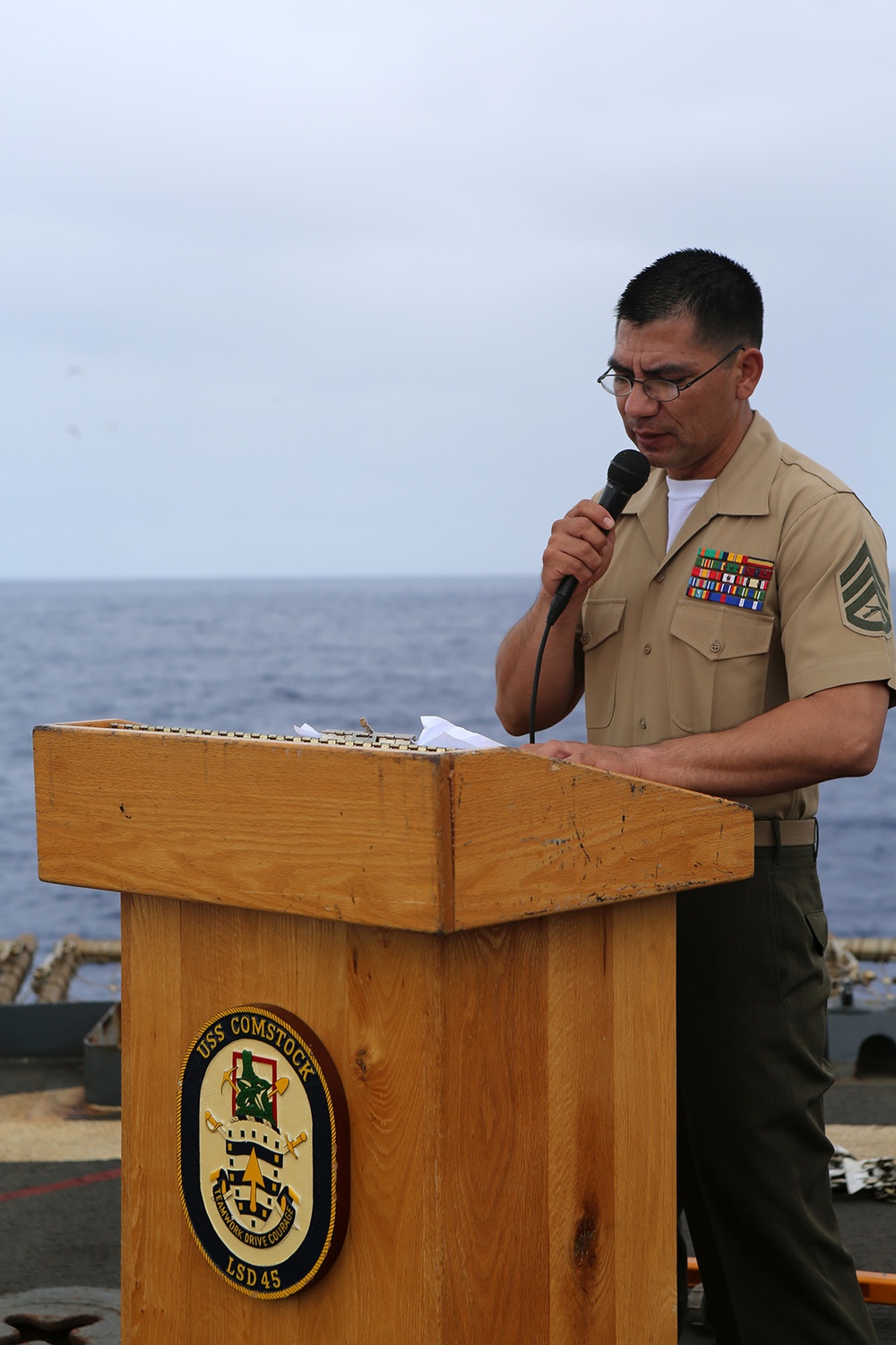11th MEU Marines graduate corporal's course on USS Comstock