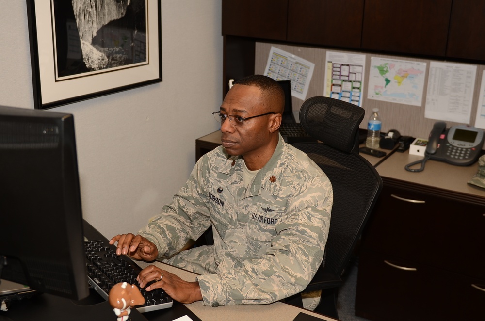 116th Air Control Network Flight commander at work