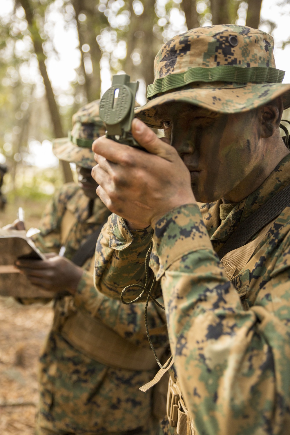 Marine recruits learn essential land navigation on Parris Island, S.C.
