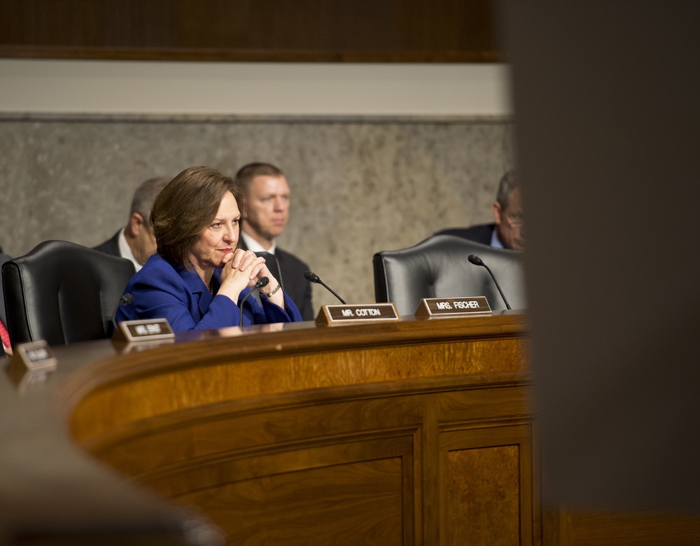 Army Gen. John F. Campbell speaks during Senate Armed Services Committee hearing