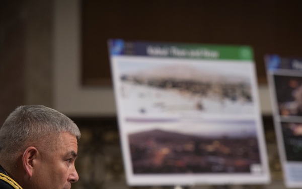Army Gen. John F. Campbell speaks during Senate Armed Services Committee hearing
