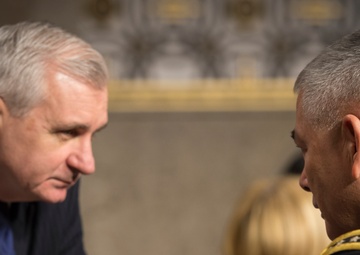 Army Gen. John F. Campbell speaks during Senate Armed Services Committee hearing