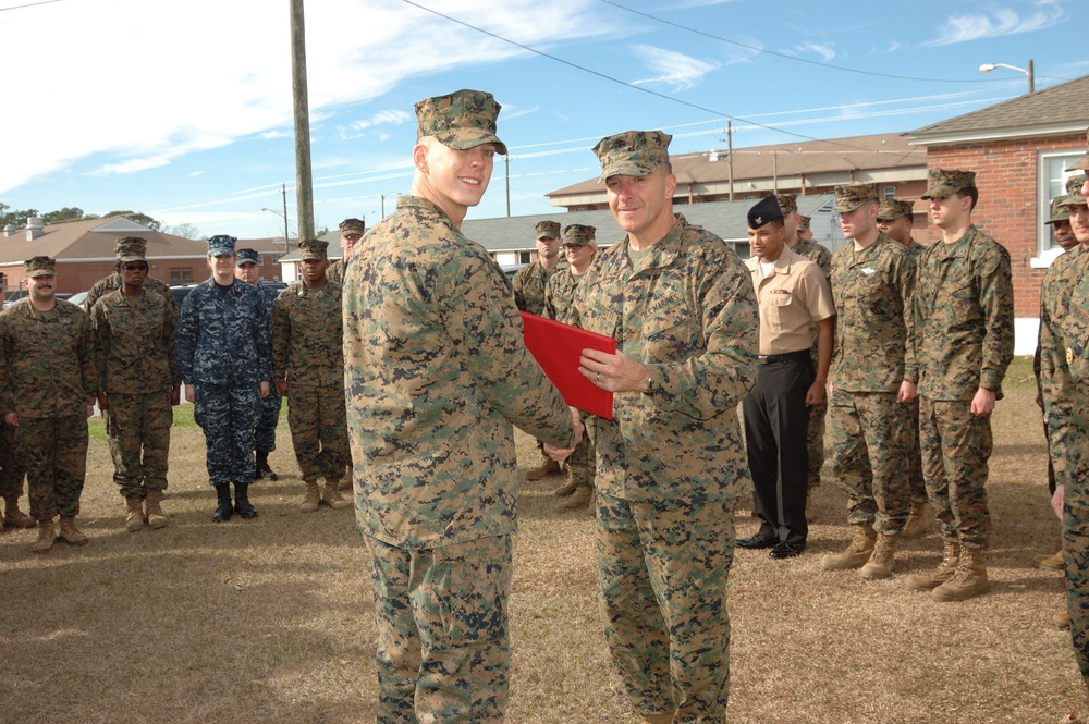 HM3 Grayson Powell receives Navy Achievement Medal