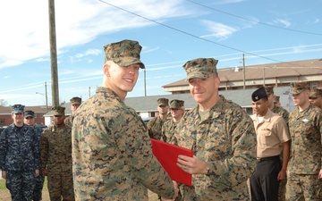 HM3 Grayson Powell receives Navy Achievement Medal