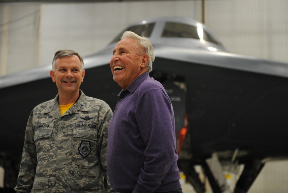 Lee Corso gets up close and personal with B-2