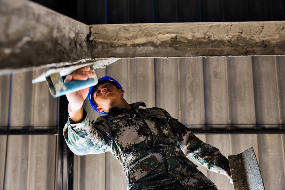 MMDU 16, 797th Engineer Co., People’s Liberation Army construct CG15 ENCAP Site 2