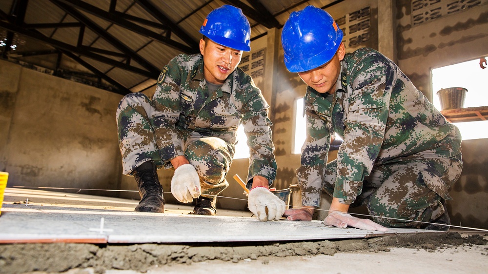 MMDU 16, 797th Engineer Co., People’s Liberation Army construct CG15 ENCAP Site 2