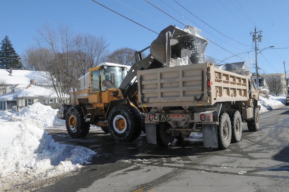 Vermont National Guard assists Massachusetts with snow removal