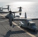 Ospreys take off from USS Bonhomme Richard