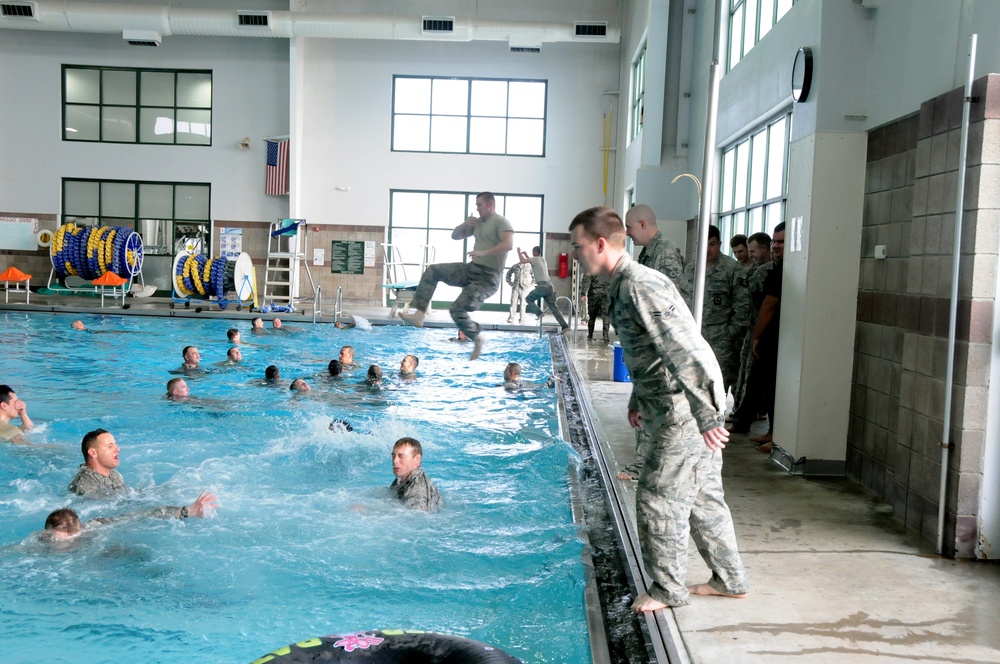 138th Civil Engineering conducts basic water survival training