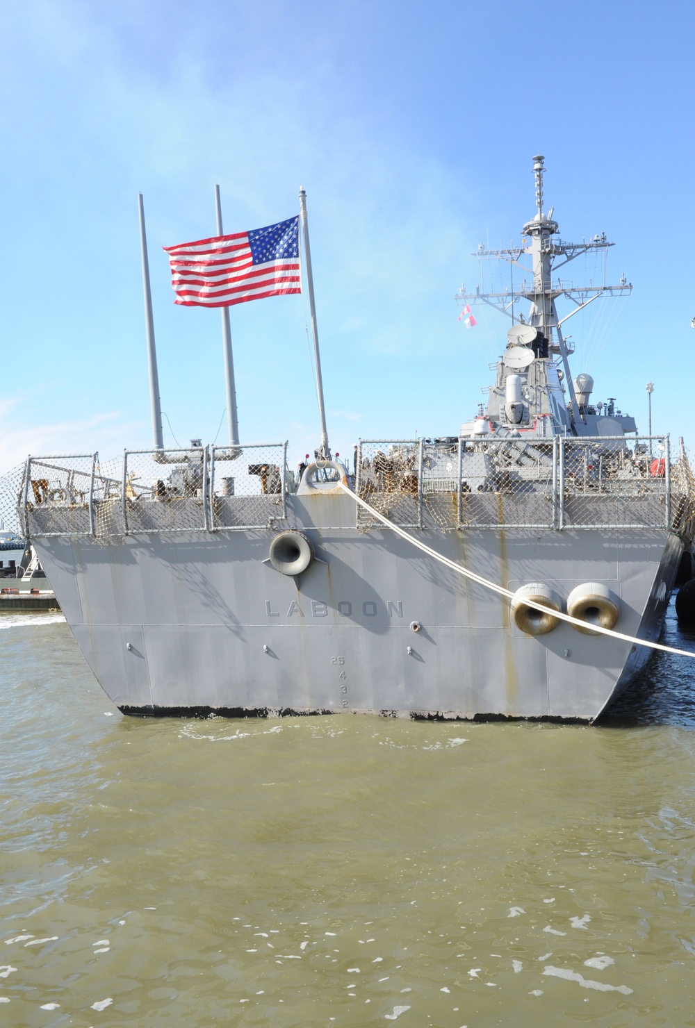 USS Laboon departs Norfolk