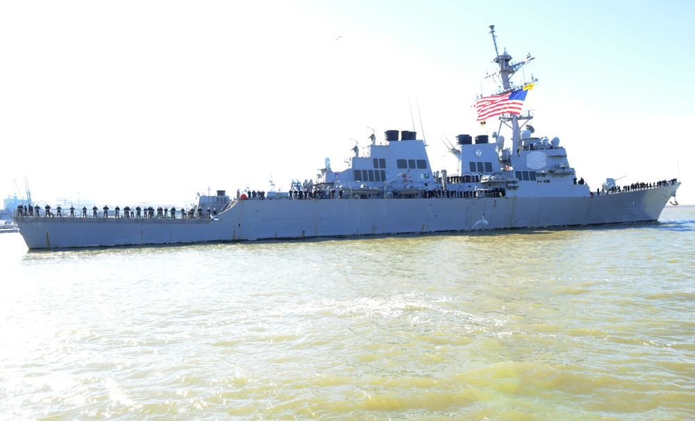 USS Laboon departs Norfolk