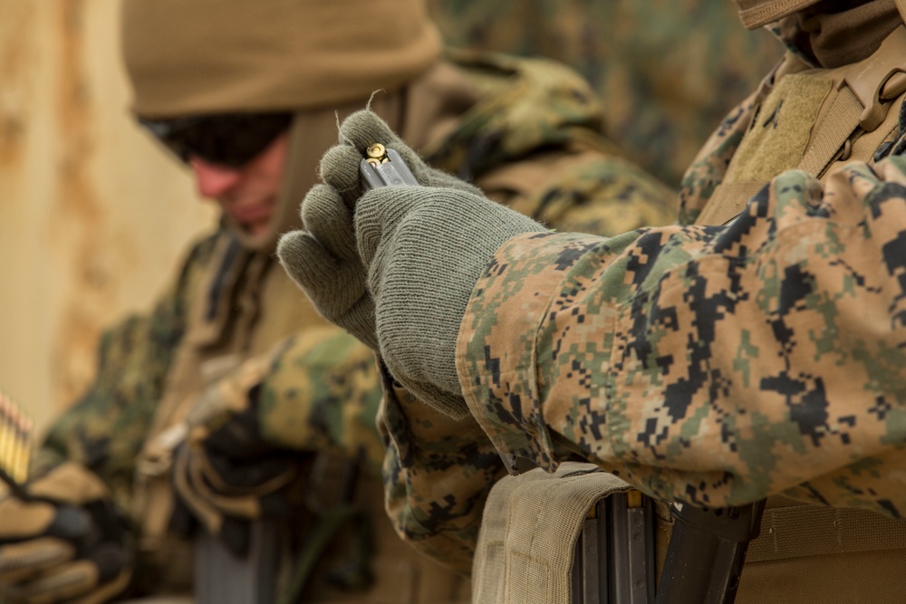 2nd Transportation Support Battalion Marines conduct range training at Quantico, Va.
