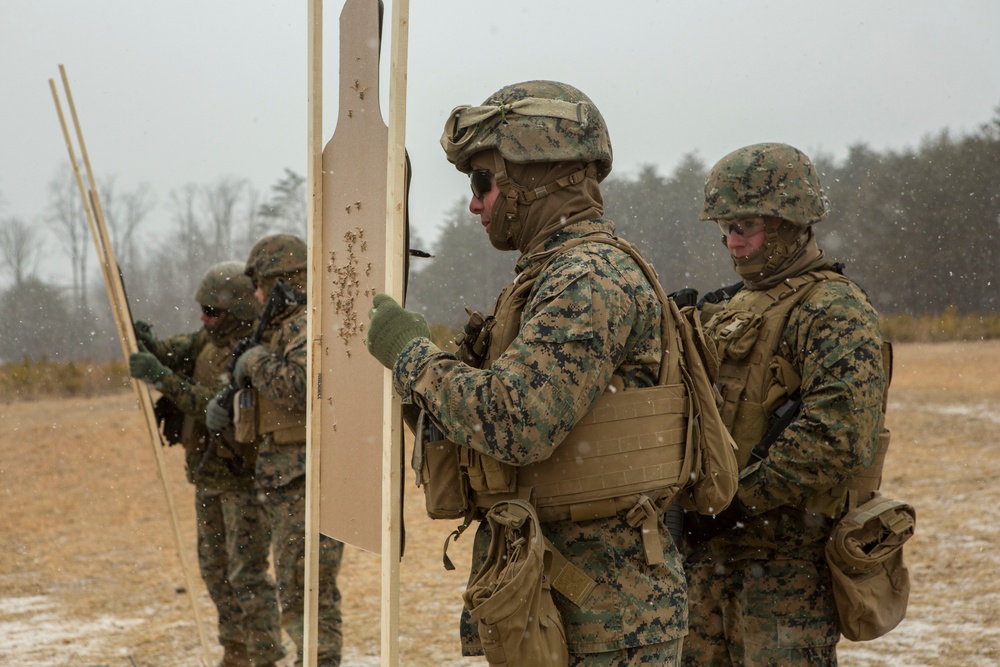 2nd Transportation Support Battalion Marines conduct range training at Quantico, Va.