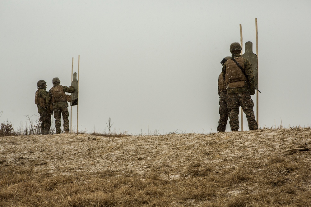 2nd Transportation Support Battalion Marines conduct range training at Quantico, Va.