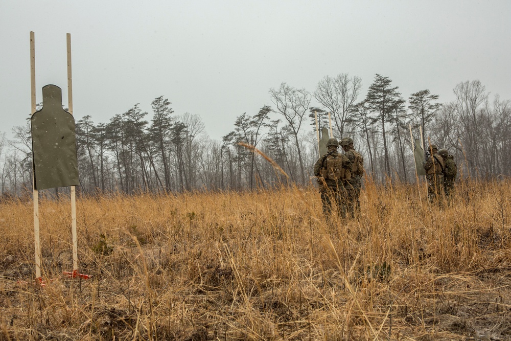 2nd Transportation Support Battalion Marines conduct range training at Quantico, Va.
