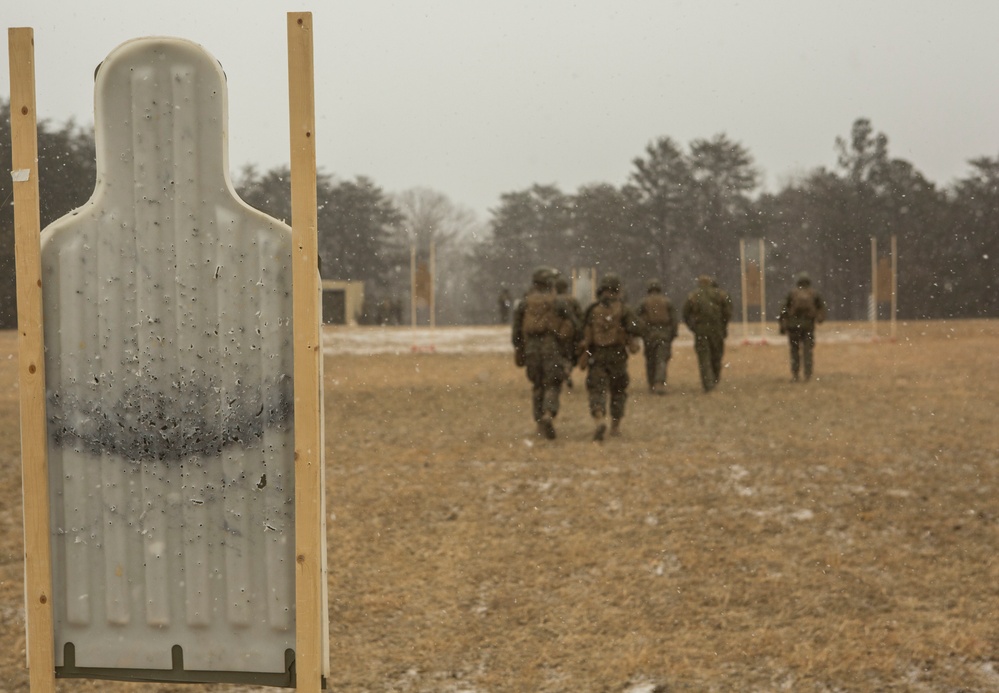 2nd Transportation Support Battalion Marines conduct range training at Quantico, Va.