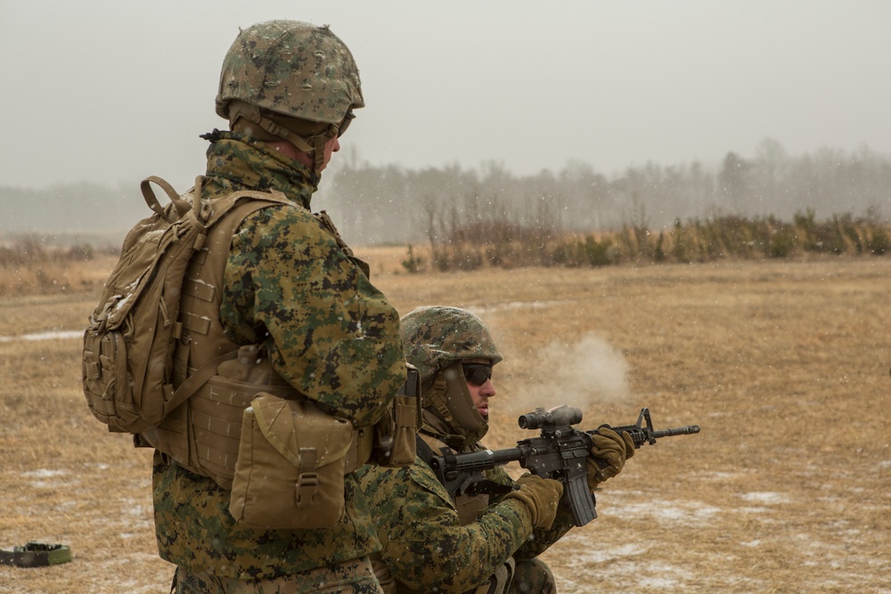2nd Transportation Support Battalion Marines conduct range training at Quantico, Va.