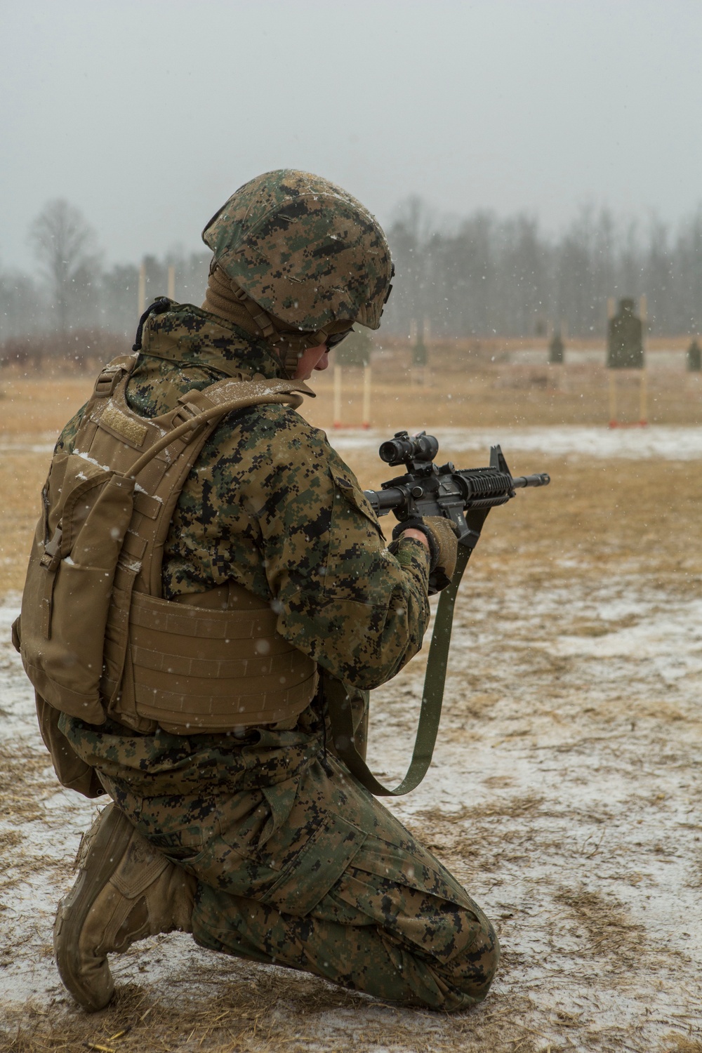 2nd Transportation Support Battalion Marines conduct range training at Quantico, Va.