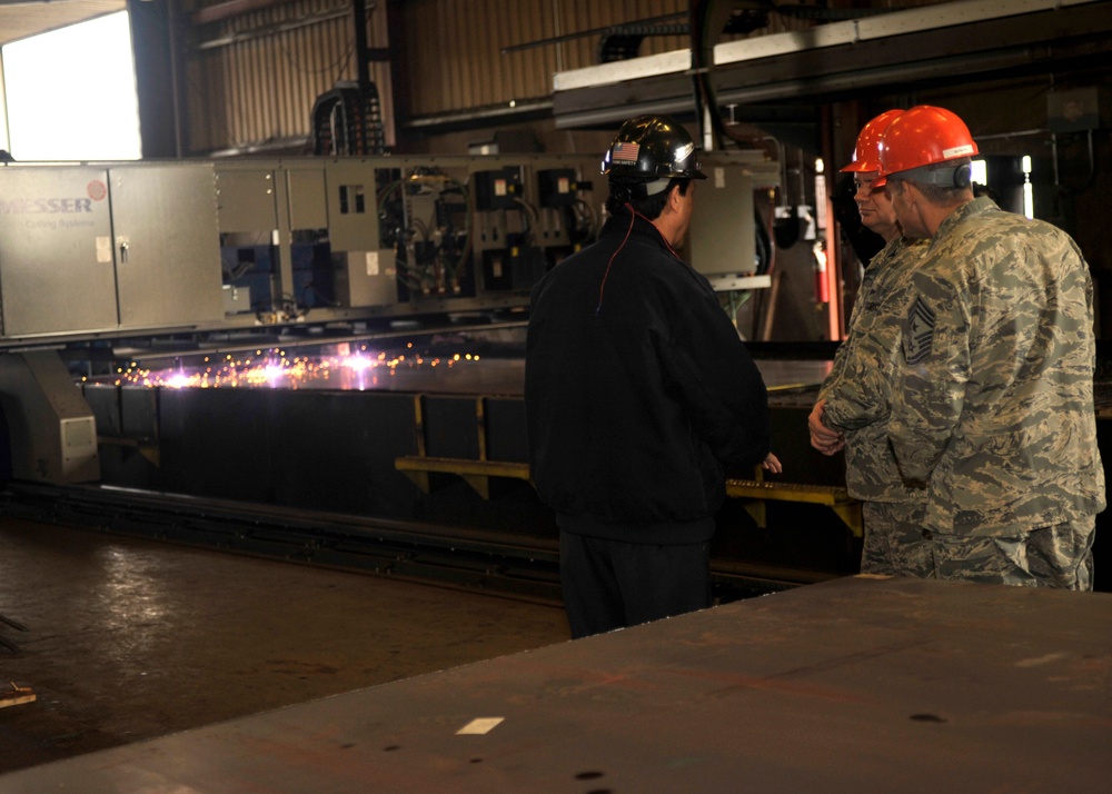 Local business owner and honorary commander provides tour for base commander