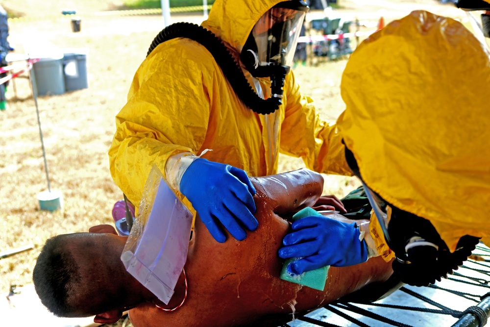 U.S. and Thai military members conduct CBRN training together