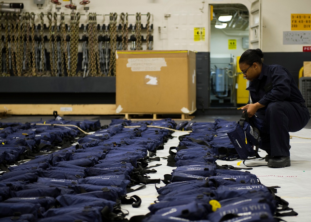 Maintenance aboard USS America