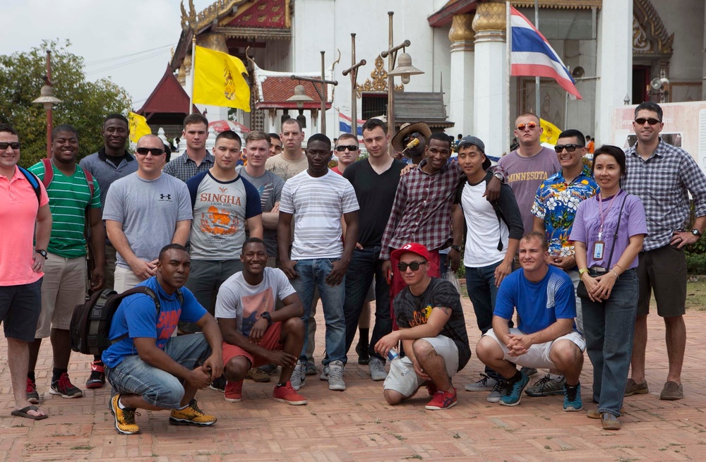 Cobra Gold Marines visit temples, elephants