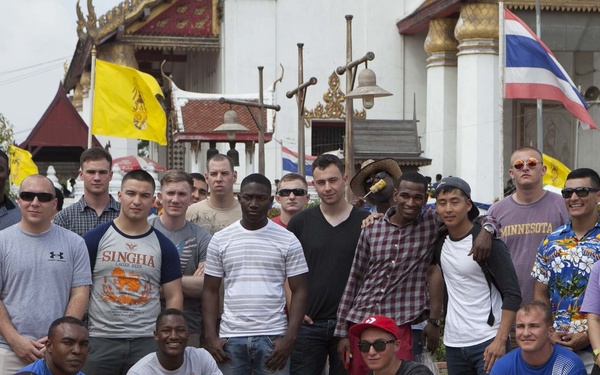 Cobra Gold Marines visit temples, elephants