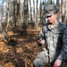 Airmen lay out map for fellow engineers