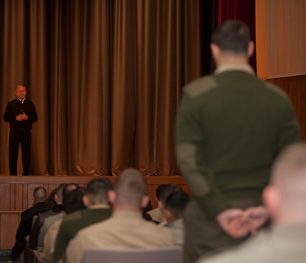 Chairman of the Joint Chiefs of Staff, Gen. Martin E. Dempsey, Visits Camp Lejeune