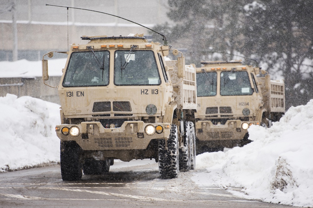 131st Engineer Company supports snow removal