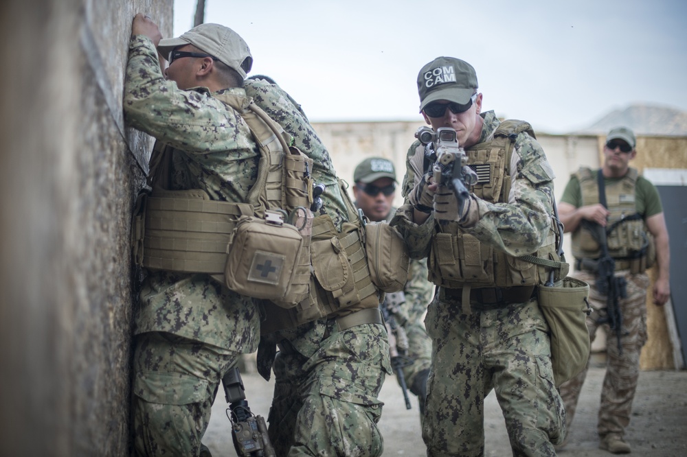 US military combat cameramen train in combat tactics