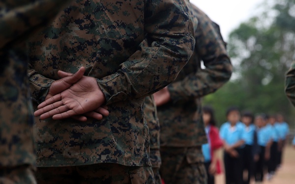 Service members, laugh, play, learn with Thai children during Cobra Gold 15