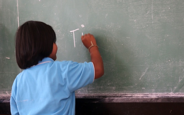 Service members, laugh, play, learn with Thai children during Cobra Gold 15