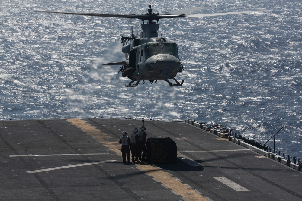Helicopter Support Team training at Sea