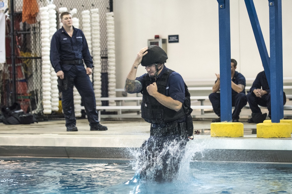 Coast Guard Maritime Safety and Security Team conducts water survivability training