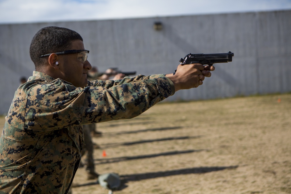 Pistol Qual: U.S. Marines maintain marksmanship